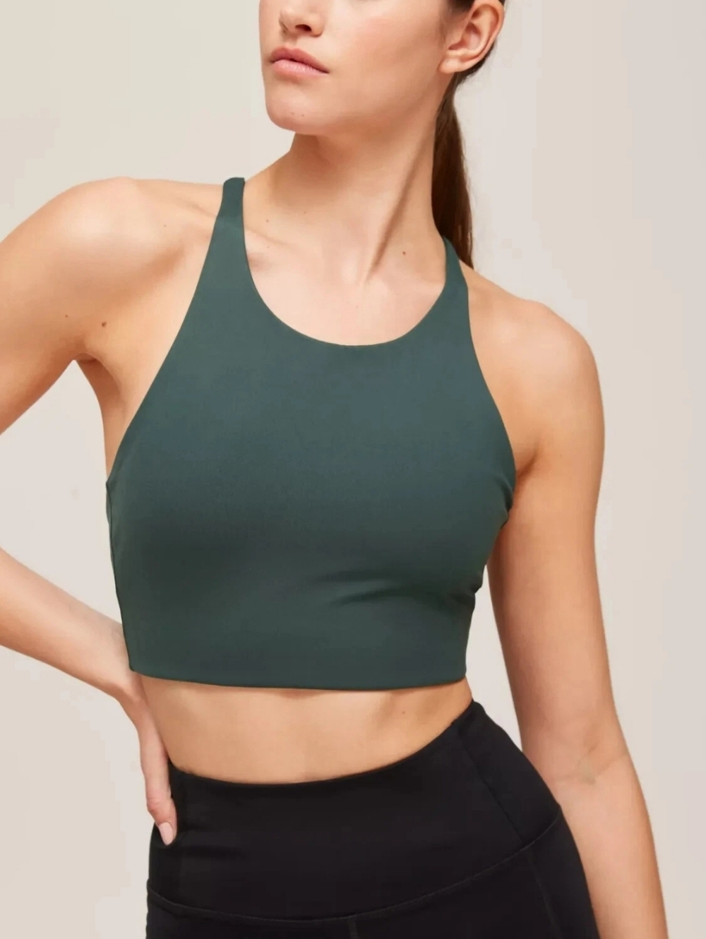 Girlfriend Collective Topanga Sports Bra Moss Deep Teal Small